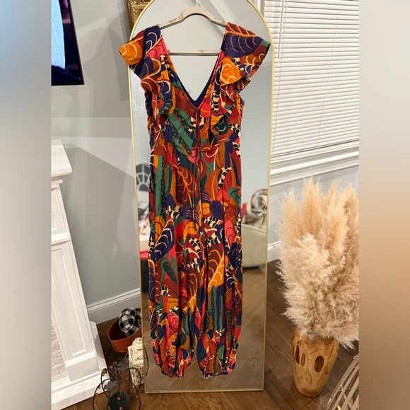 FARM Rio Colorful Leaf Print Jumpsuit - Picture 10 of 10
